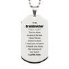 To My Grandmother Gifts, I thank you from the bottom of my heart, Thank You Silver Dog Tag For Grandmother, Birthday Christmas Cute Grandmother Gifts