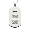 To My Mother Gifts, I thank you from the bottom of my heart, Thank You Silver Dog Tag For Mother, Birthday Christmas Cute Mother Gifts