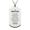 To My Mother-In-Law Gifts, I thank you from the bottom of my heart, Thank You Silver Dog Tag For Mother-In-Law, Birthday Christmas Cute Mother-In-Law Gifts