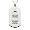 To My Nana Gifts, I thank you from the bottom of my heart, Thank You Silver Dog Tag For Nana, Birthday Christmas Cute Nana Gifts