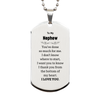 To My Nephew Gifts, I thank you from the bottom of my heart, Thank You Silver Dog Tag For Nephew, Birthday Christmas Cute Nephew Gifts
