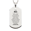 To My Niece Gifts, I thank you from the bottom of my heart, Thank You Silver Dog Tag For Niece, Birthday Christmas Cute Niece Gifts