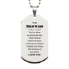 To My Sister In Law Gifts, I thank you from the bottom of my heart, Thank You Silver Dog Tag For Sister In Law, Birthday Christmas Cute Sister In Law Gifts