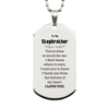 To My Stepbrother Gifts, I thank you from the bottom of my heart, Thank You Silver Dog Tag For Stepbrother, Birthday Christmas Cute Stepbrother Gifts