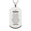 To My Stepmom Gifts, I thank you from the bottom of my heart, Thank You Silver Dog Tag For Stepmom, Birthday Christmas Cute Stepmom Gifts