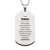 To My Stepson Gifts, I thank you from the bottom of my heart, Thank You Silver Dog Tag For Stepson, Birthday Christmas Cute Stepson Gifts