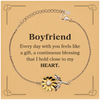 Cute Boyfriend Gifts, Every day with you feels like a gift, Lovely Boyfriend Sunflower Bracelet, Birthday Christmas Unique Gifts For Boyfriend