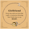 Cute Girlfriend Gifts, Every day with you feels like a gift, Lovely Girlfriend Sunflower Bracelet, Birthday Christmas Unique Gifts For Girlfriend