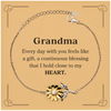 Cute Grandma Gifts, Every day with you feels like a gift, Lovely Grandma Sunflower Bracelet, Birthday Christmas Unique Gifts For Grandma