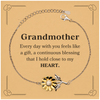 Cute Grandmother Gifts, Every day with you feels like a gift, Lovely Grandmother Sunflower Bracelet, Birthday Christmas Unique Gifts For Grandmother