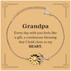 Cute Grandpa Gifts, Every day with you feels like a gift, Lovely Grandpa Sunflower Bracelet, Birthday Christmas Unique Gifts For Grandpa