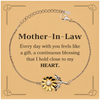 Cute Mother-In-Law Gifts, Every day with you feels like a gift, Lovely Mother-In-Law Sunflower Bracelet, Birthday Christmas Unique Gifts For Mother-In-Law