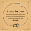 Cute Sister In Law Gifts, Every day with you feels like a gift, Lovely Sister In Law Sunflower Bracelet, Birthday Christmas Unique Gifts For Sister In Law