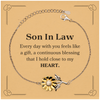 Cute Son In Law Gifts, Every day with you feels like a gift, Lovely Son In Law Sunflower Bracelet, Birthday Christmas Unique Gifts For Son In Law