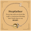 Cute Stepfather Gifts, Every day with you feels like a gift, Lovely Stepfather Sunflower Bracelet, Birthday Christmas Unique Gifts For Stepfather