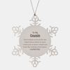To My Cousin Gifts, I thank you from the bottom of my heart, Thank You Snowflake Ornament For Cousin, Birthday Christmas Cute Cousin Gifts