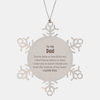 To My Dad Gifts, I thank you from the bottom of my heart, Thank You Snowflake Ornament For Dad, Birthday Christmas Cute Dad Gifts
