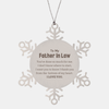 To My Father In Law Gifts, I thank you from the bottom of my heart, Thank You Snowflake Ornament For Father In Law, Birthday Christmas Cute Father In Law Gifts