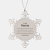 To My Fiancee Gifts, I thank you from the bottom of my heart, Thank You Snowflake Ornament For Fiancee, Birthday Christmas Cute Fiancee Gifts