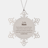 To My Mom Gifts, I thank you from the bottom of my heart, Thank You Snowflake Ornament For Mom, Birthday Christmas Cute Mom Gifts