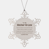 To My Mother-In-Law Gifts, I thank you from the bottom of my heart, Thank You Snowflake Ornament For Mother-In-Law, Birthday Christmas Cute Mother-In-Law Gifts