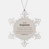 To My Stepmom Gifts, I thank you from the bottom of my heart, Thank You Snowflake Ornament For Stepmom, Birthday Christmas Cute Stepmom Gifts