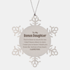 To My Bonus Daughter Gifts, I thank you from the bottom of my heart, Thank You Snowflake Ornament For Bonus Daughter, Birthday Christmas Cute Bonus Daughter Gifts
