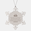 To My Uncle Gifts, I thank you from the bottom of my heart, Thank You Snowflake Ornament For Uncle, Birthday Christmas Cute Uncle Gifts