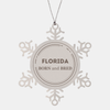 Proud Florida Gifts, Born and bred, Florida State Christmas Birthday Snowflake Ornament For Men, Women, Friends