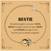 Bestie Sunflower Bracelet, Live the life you've always imagined, Inspirational Gifts For Bestie, Birthday Christmas Motivational Gifts For Bestie