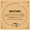 Brother Sunflower Bracelet, Live the life you've always imagined, Inspirational Gifts For Brother, Birthday Christmas Motivational Gifts For Brother