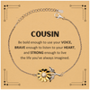 Cousin Sunflower Bracelet, Live the life you've always imagined, Inspirational Gifts For Cousin, Birthday Christmas Motivational Gifts For Cousin