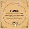 Fiance Sunflower Bracelet, Live the life you've always imagined, Inspirational Gifts For Fiance, Birthday Christmas Motivational Gifts For Fiance