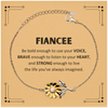 Fiancee Sunflower Bracelet, Live the life you've always imagined, Inspirational Gifts For Fiancee, Birthday Christmas Motivational Gifts For Fiancee