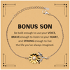 Bonus Son Sunflower Bracelet, Live the life you've always imagined, Inspirational Gifts For Bonus Son, Birthday Christmas Motivational Gifts For Bonus Son