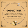 Godmother Sunflower Bracelet, Live the life you've always imagined, Inspirational Gifts For Godmother, Birthday Christmas Motivational Gifts For Godmother