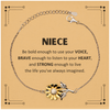 Niece Sunflower Bracelet, Live the life you've always imagined, Inspirational Gifts For Niece, Birthday Christmas Motivational Gifts For Niece