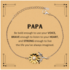 Papa Sunflower Bracelet, Live the life you've always imagined, Inspirational Gifts For Papa, Birthday Christmas Motivational Gifts For Papa