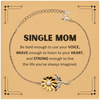 Single Mom Sunflower Bracelet, Live the life you've always imagined, Inspirational Gifts For Single Mom, Birthday Christmas Motivational Gifts For Single Mom