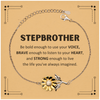 Stepbrother Sunflower Bracelet, Live the life you've always imagined, Inspirational Gifts For Stepbrother, Birthday Christmas Motivational Gifts For Stepbrother