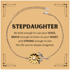 Stepdaughter Sunflower Bracelet, Live the life you've always imagined, Inspirational Gifts For Stepdaughter, Birthday Christmas Motivational Gifts For Stepdaughter