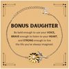 Bonus Daughter Sunflower Bracelet, Live the life you've always imagined, Inspirational Gifts For Bonus Daughter, Birthday Christmas Motivational Gifts For Bonus Daughter