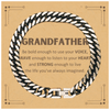 Grandfather Cuban Link Chain Bracelet, Live the life you've always imagined, Inspirational Gifts For Grandfather, Birthday Christmas Motivational Gifts For Grandfather