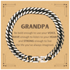 Grandpa Cuban Link Chain Bracelet, Live the life you've always imagined, Inspirational Gifts For Grandpa, Birthday Christmas Motivational Gifts For Grandpa