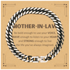 Mother-In-Law Cuban Link Chain Bracelet, Live the life you've always imagined, Inspirational Gifts For Mother-In-Law, Birthday Christmas Motivational Gifts For Mother-In-Law