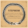 Stepmom Cuban Link Chain Bracelet, Live the life you've always imagined, Inspirational Gifts For Stepmom, Birthday Christmas Motivational Gifts For Stepmom
