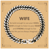 Wife Cuban Link Chain Bracelet, Live the life you've always imagined, Inspirational Gifts For Wife, Birthday Christmas Motivational Gifts For Wife