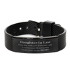 Cute Daughter In Law Gifts, Every day with you feels like a gift, Lovely Daughter In Law Black Shark Mesh Bracelet, Birthday Christmas Unique Gifts For Daughter In Law