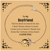 To My Boyfriend Gifts, I thank you from the bottom of my heart, Thank You Sunflower Bracelet For Boyfriend, Birthday Christmas Cute Boyfriend Gifts