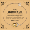 To My Daughter In Law Gifts, I thank you from the bottom of my heart, Thank You Sunflower Bracelet For Daughter In Law, Birthday Christmas Cute Daughter In Law Gifts